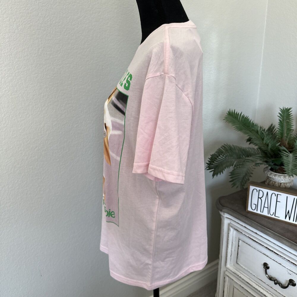 Barbie Los Angeles Sports Club Pink Womens Top‎ Shirt Oversized Size Medium - Picture 2 of 8